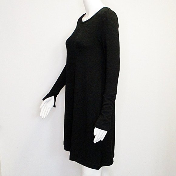 Gap Stretch Jersey Long Sleeve Black Dress XS - Picture 3 of 6
